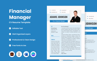 CV Resume Financial Manager V2 the next evolution in resume templates for financial managers