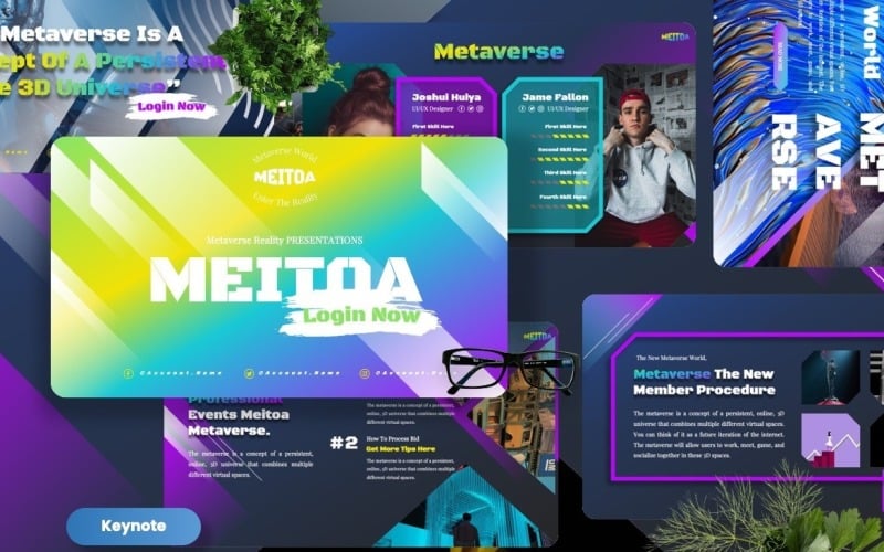 Meitoa - Metaverse Reality Keynote Templates
