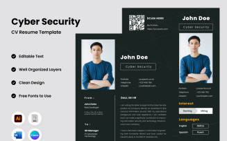 Resume Cyber Security V3 a dynamic template designed