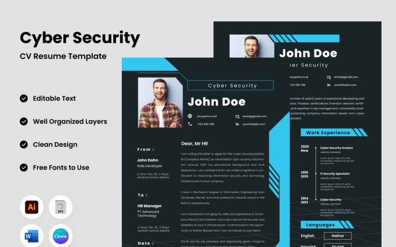 Resume Cyber Security V5 the ultimate choice for cyber security Resume Template