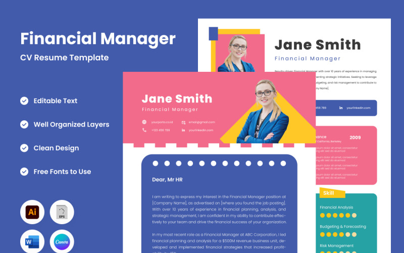 Resume Financial Manager V5 the ultimate choice for financial managers seeking Resume Template