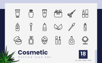 Cosmetic Outline Black Icons