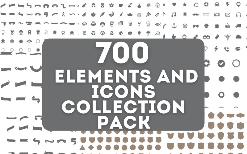 700 Elements and Icons Collection Pack Icon Set