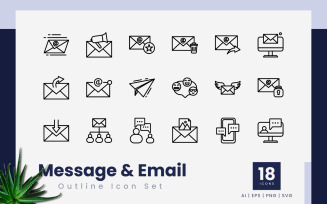 Message and Email Outline Icons