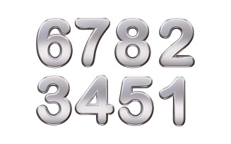 Number text 3d rendering vector illustration