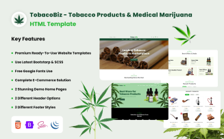 TobacoBiz - Tobacco Products & Medical Marijuana HTML Template