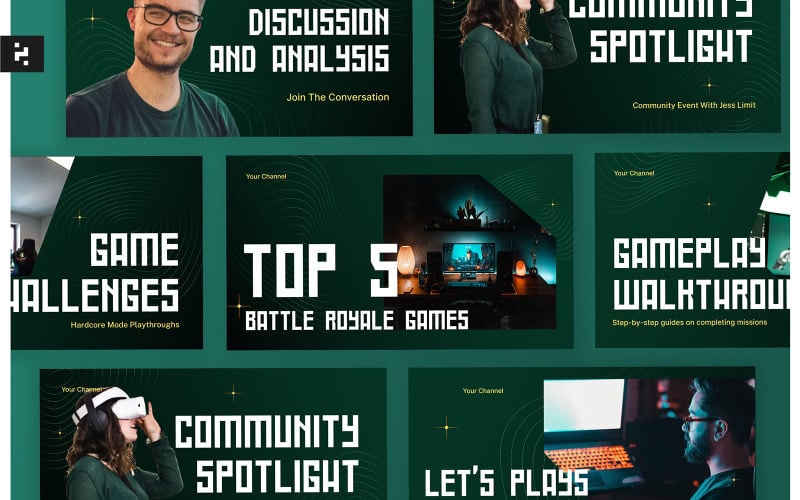 Green Gaming Youtube Thumbnail Social Media