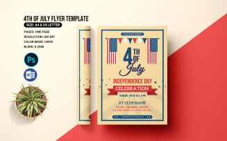 4th July Flyer / Us Independence Day Invitation Flyer