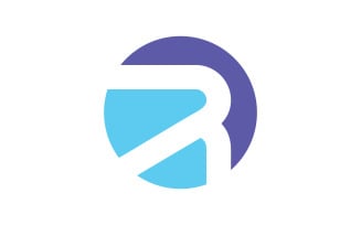 R initial Logo Design Template Vector Illustration V0
