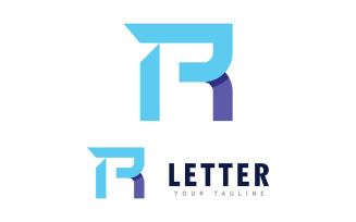 R initial Logo Design Template Vector Illustration V11