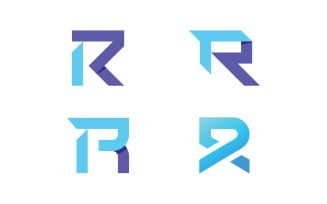 R initial Logo Design Template Vector Illustration V15