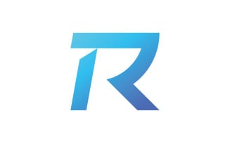 R initial Logo Design Template Vector Illustration V1