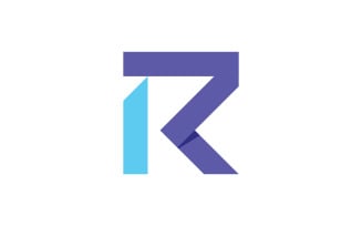 R initial Logo Design Template Vector Illustration V3