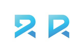 R initial Logo Design Template Vector Illustration V6