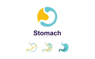 Stomach Care Logo Vector Design Template, Creative stomach Symbol V14