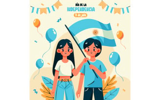 Argentina Independence Day Illustration