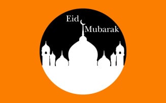 Eid collection design silhouette vector art illustration