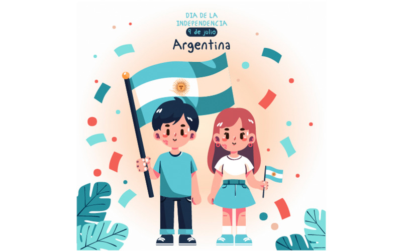 "FREE" Argentinian Independence Day Celebration Illustration