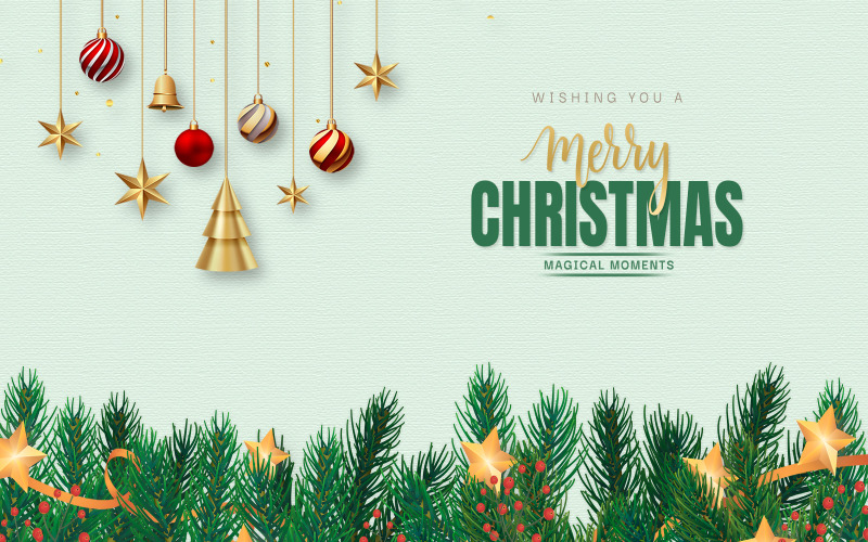 Graceful Christmas backdrop featuring authentic adornments decoration Illustration