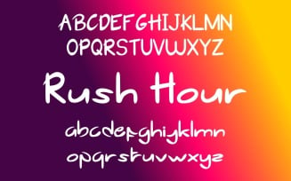 Modern Rush Hour Font Design