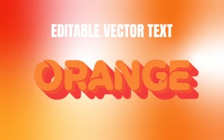 Orange Text Effect Editable Vector