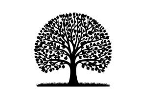 Tree silhouette vector style art illustrator