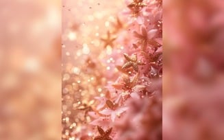 Birthday Background Pink Gliter Star 25