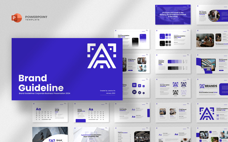 Brand Guidelines Manual Powerpoint Template PowerPoint Template