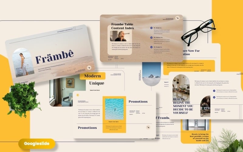 Frambe - Creative Brands Googleslide Template Google Slide