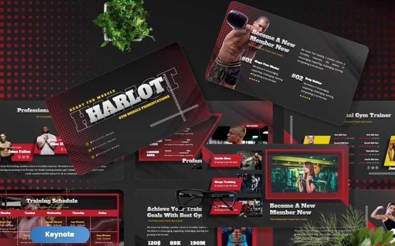 Harlot - Gym Muscle Keynote Templates