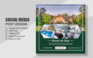Real Estate Instagram Post Template in PSD - 001