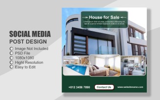 Real Estate Instagram Post Template in PSD - 002