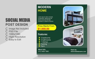 Real Estate Instagram Post Template in PSD - 004