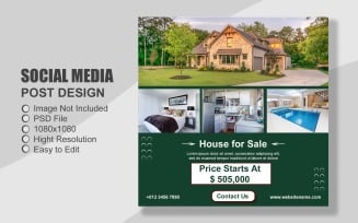 Real Estate Instagram Post Template in PSD - 006