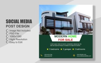 Real Estate Instagram Post Template in PSD - 008