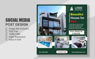 Real Estate Instagram Post Template in PSD - 010