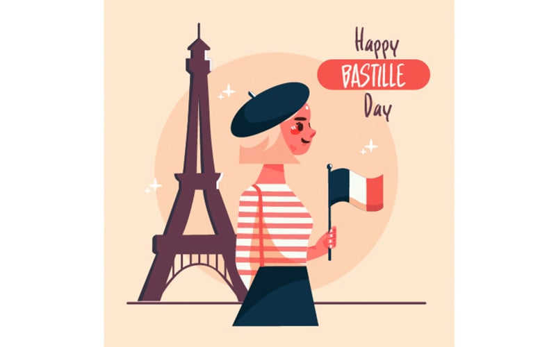 "FREE" Bastille Day Illustration