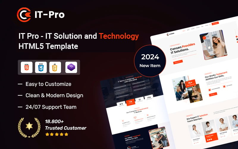 ITpro – IT Solution and Technology HTML5 Template Website Template