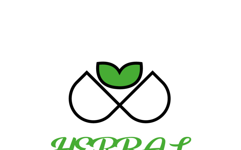 Natural Medicine Pill Leaf Logo - Herbal Remedy Symbol Logo Template