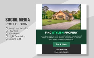 Real Estate Instagram Post Template in PSD - 020