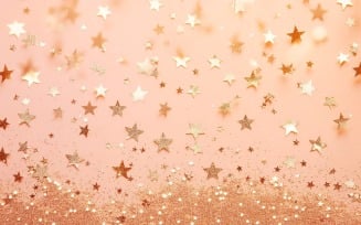 Birthday Background Golden Glitter Stars 28