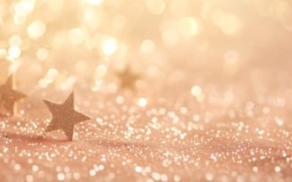 Birthday Background Golden Glitter Stars 29