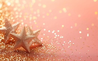 Birthday Background Golden Glitter Stars 49