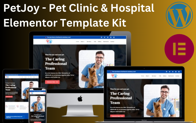 PetJoy - Pet Clinic & Hospital Elementor WordPress Theme