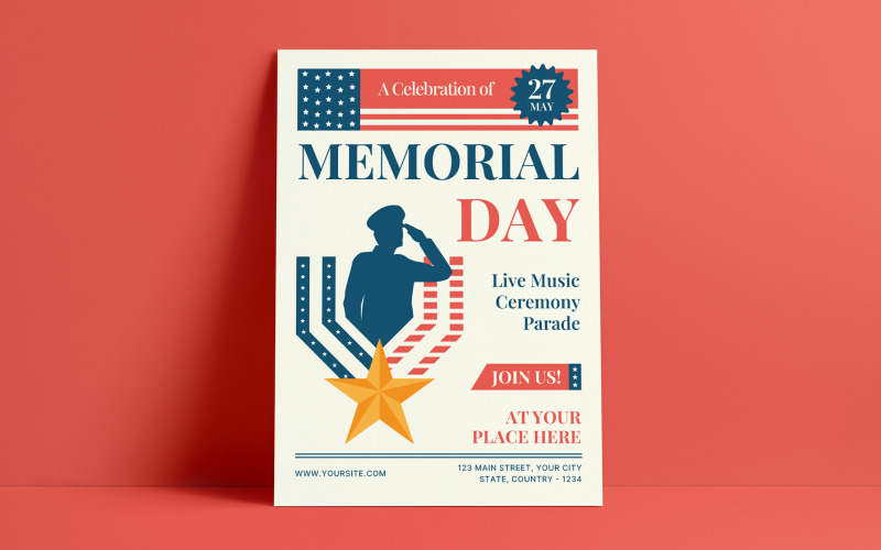 USA Memorial Day Flyer Template - 01 Corporate Identity