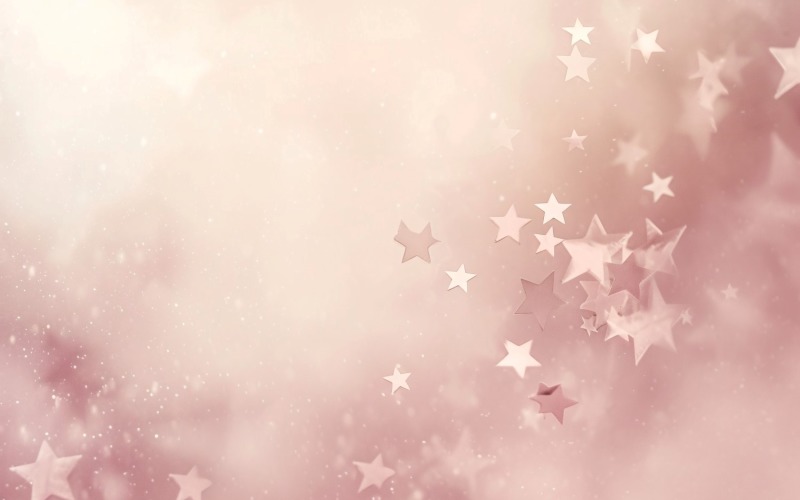 Birthday Background Peach and pink Glitter Stars 228