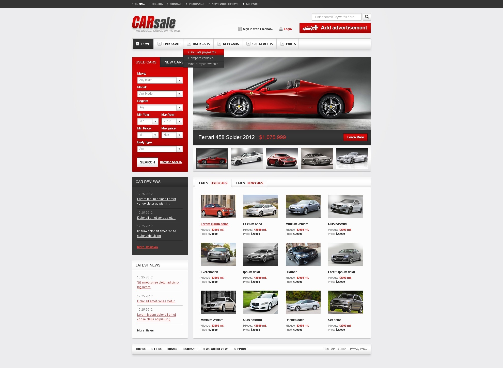 Websites used cars