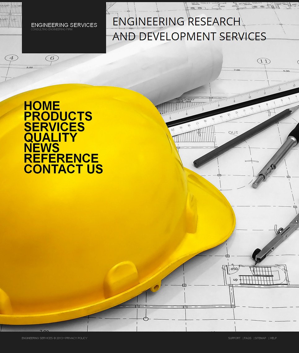 Civil Engineering Moto CMS HTML Template 43022