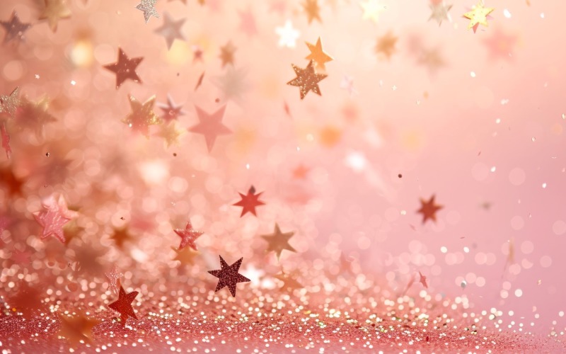 Birthday Background Golden Glitter Stars 301