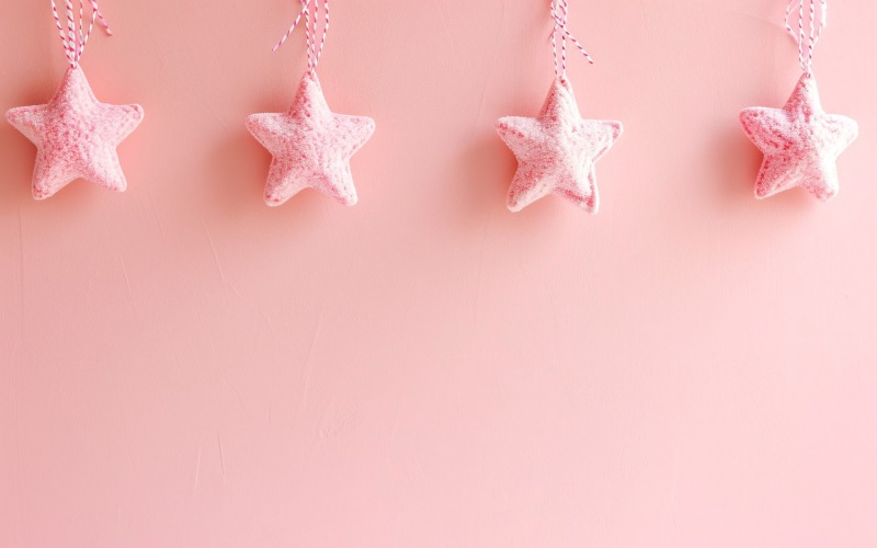 Birthday Background Peach and pink Glitter Stars 257